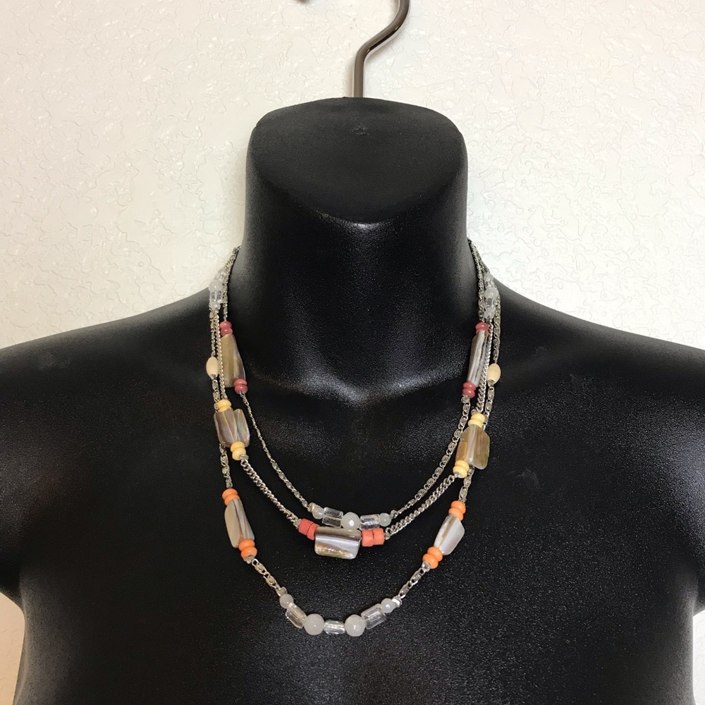 LOFT Beaded Multi-Strand Layered Necklace